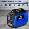 Hike Crew Portable and Inverter Generator, Gasoline, 2,200 W Rated, 2,250 W Surge, Recoil Start, 15/8 A HCIG2250